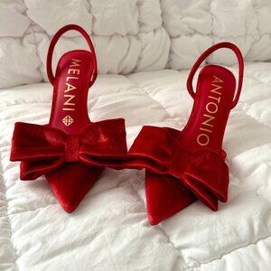 NEW! Antonio Melani Gentry Velvet Bow Slingback Pumps, Size 9.5